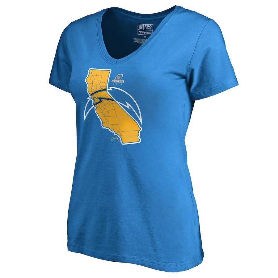 Women Chargers Light Blue 2018 NFL Playoffs T-Shirt,We sell and wholesale Women Chargers Light Blue 2018 NFL Playoffs T-Shirt on line form chian!